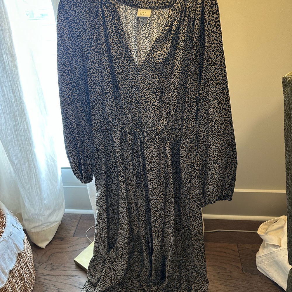 Target Black and Gray Leopard Maxi Dress